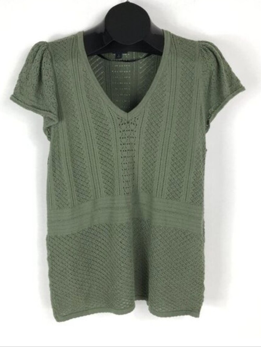 Torrid  V-Neck Cap Sleeve Top Olive Green Size Large